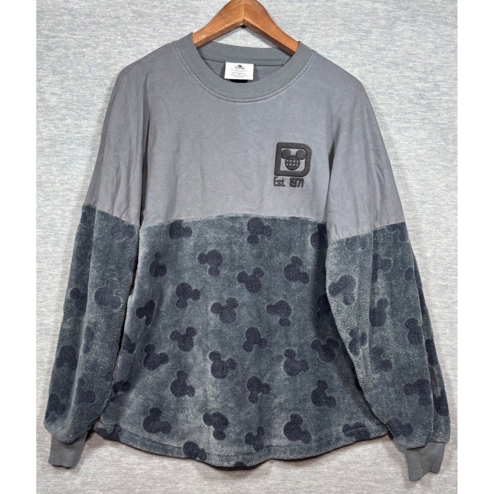 Disney Spirit Jersey Womens M Walt Disney World Mickey Mouse Fleece Grey